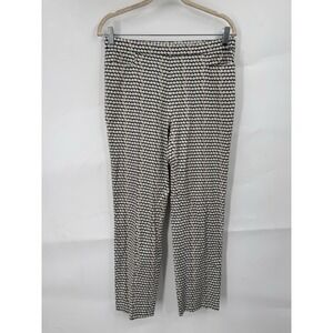 Akris Punto Geometric Straight Trouser Pant Women 6 Ivory Modern Mature Designer